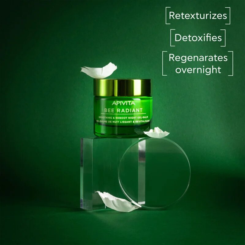 Apivita Bee Radiant Night Gel-Balm éjszakai fertőtlenítő és bőrápoló géles balzsam 50 ml