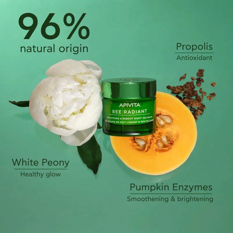 Apivita Bee Radiant Night Gel-Balm éjszakai fertőtlenítő és bőrápoló géles balzsam 50 ml