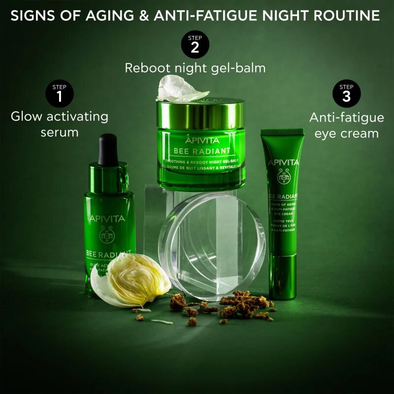 Apivita Bee Radiant Night Gel-Balm éjszakai fertőtlenítő és bőrápoló géles balzsam 50 ml