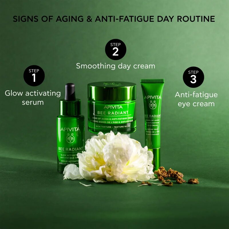 Apivita Bee Radiant Serum élénkítő hidratáló szérum a bőröregedés ellen 30 ml