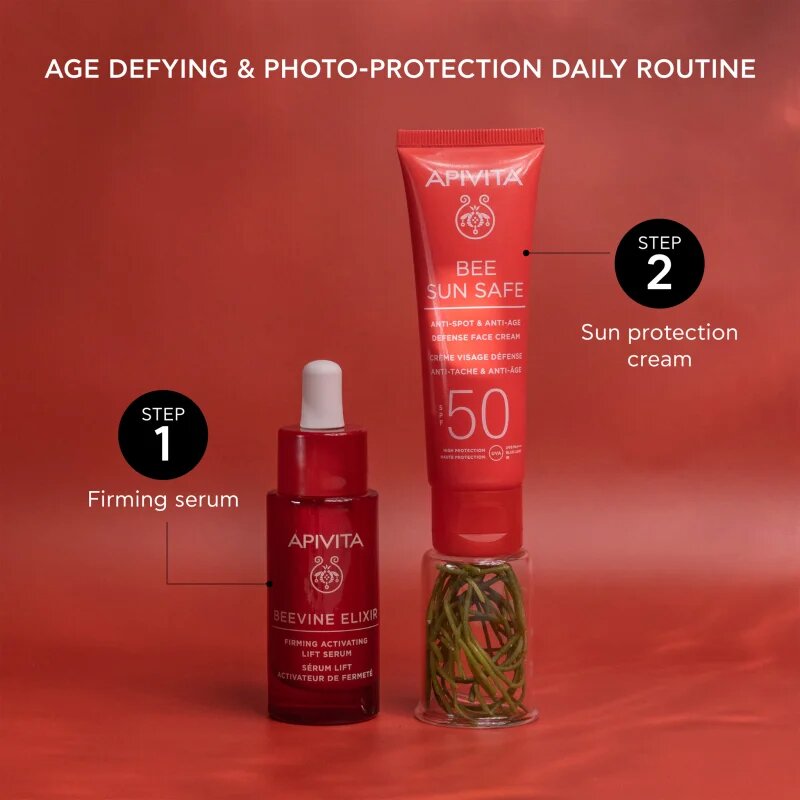Apivita Bee Sun Safe Anti-Spot and Anti-Age Face Cream SPF 50 védőkrém a bőröregedés ellen SPF 50 50 ml