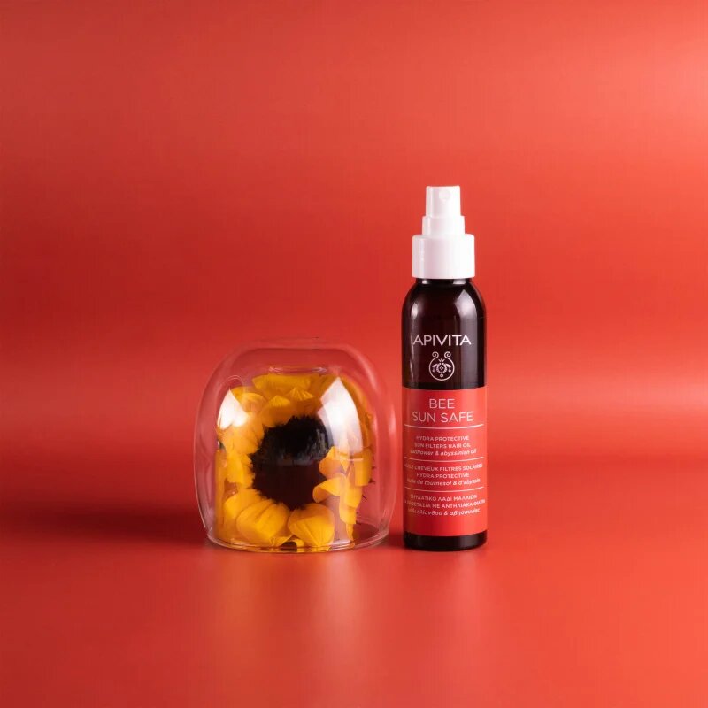 Apivita Bee Sun Safe Hair Oil hidratáló olaj nap által károsult haj 100 ml