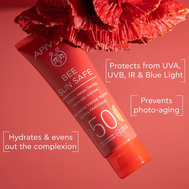 Apivita Bee Sun Safe Hydra Face Tinted Gel-Cream SPF50 tonizáló géles kérm SPF 50 50 ml