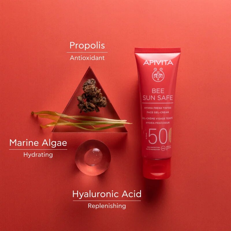 Apivita Bee Sun Safe Hydra Face Tinted Gel-Cream SPF50 tonizáló géles kérm SPF 50 50 ml
