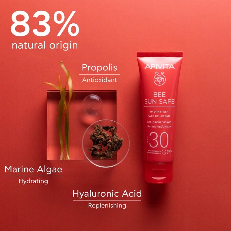 Apivita Bee Sun Safe Hydra Fresh Face Gel-Cream SPF30 hidratáló géles krém SPF 30 50 ml