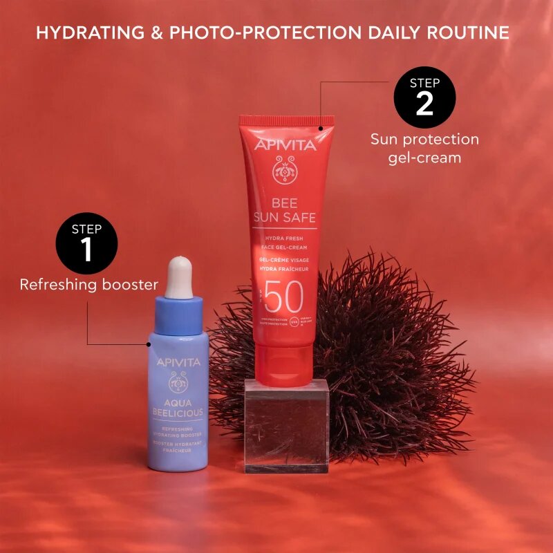 Apivita Bee Sun Safe Hydra Fresh Face Gel-Cream SPF50 hidratáló géles krém SPF 50 50 ml