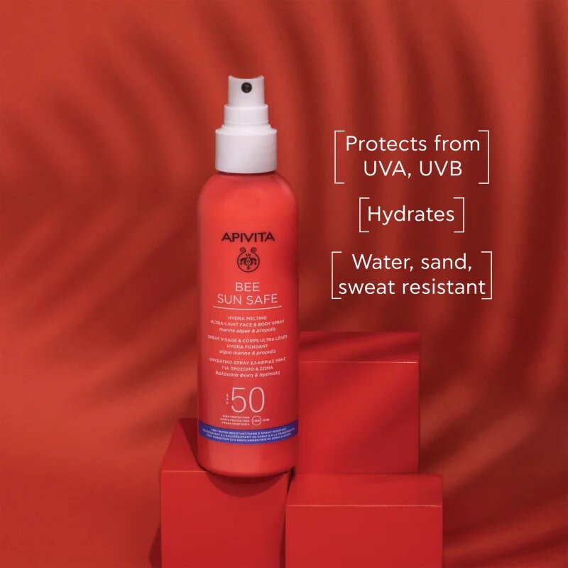 Apivita Bee Sun Safe Hydra Melting Ultra-Light Spray SPF50 napozó spray SPF 50 200 ml