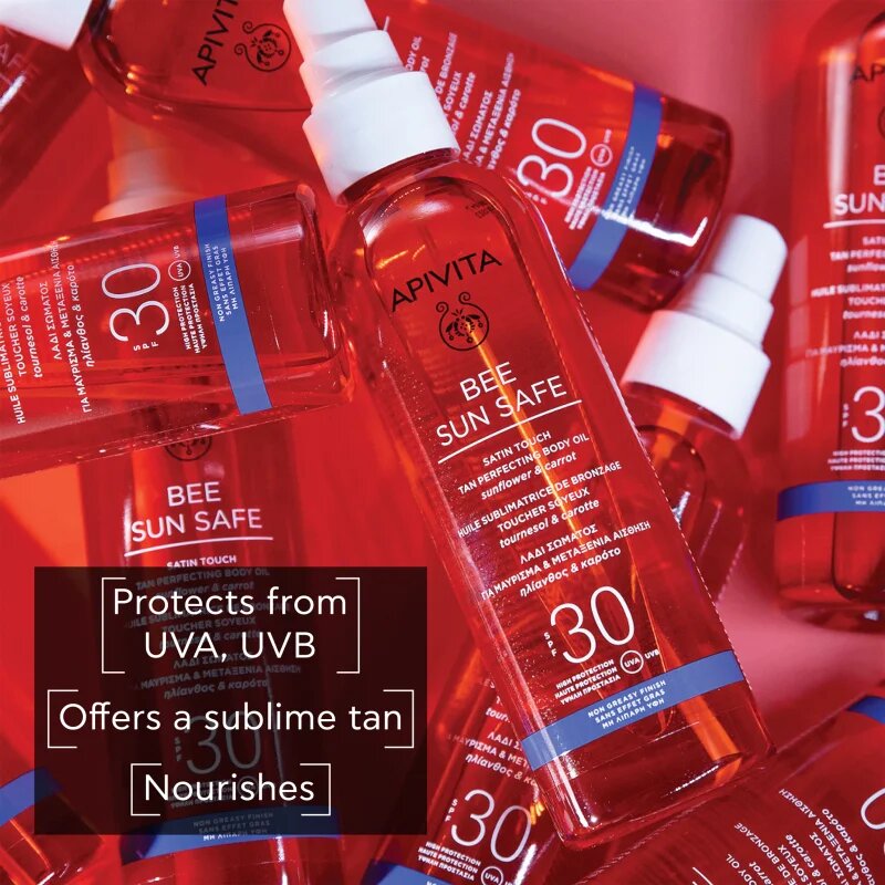 Apivita Bee Sun Safe Satin Touch Oil SPF30 napolaj SPF 30 200 ml