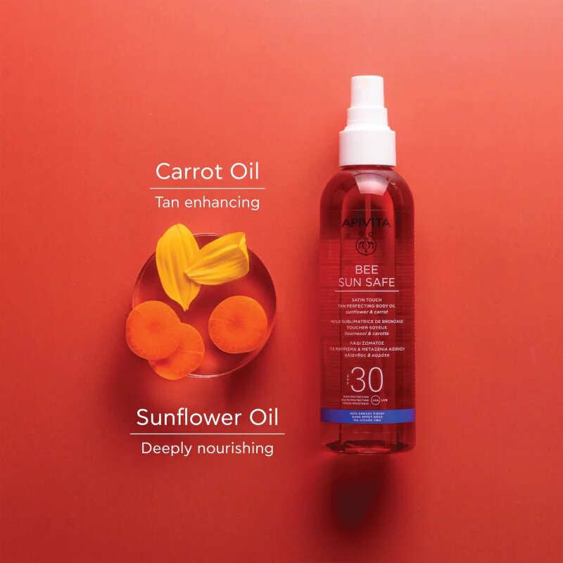 Apivita Bee Sun Safe Satin Touch Oil SPF30 napolaj SPF 30 200 ml