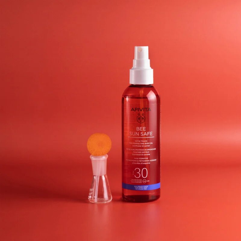 Apivita Bee Sun Safe Satin Touch Oil SPF30 napolaj SPF 30 200 ml