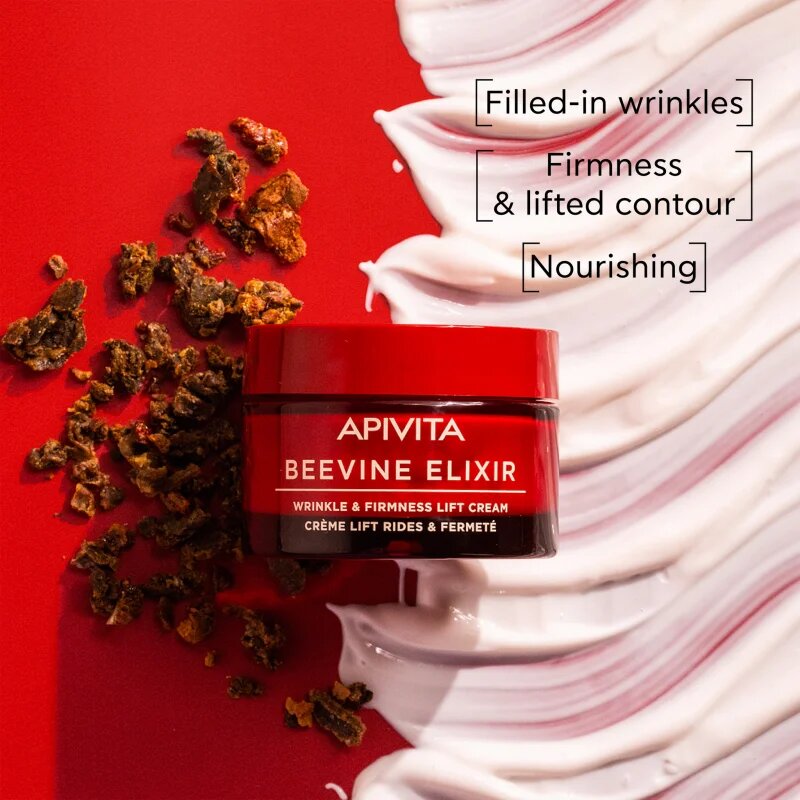 Apivita Beevine Elixir Cream Rich liftinges feszesítő krém az arcbőr táplálásáért és természetes hidratáltságának megőrzéséért 50 ml