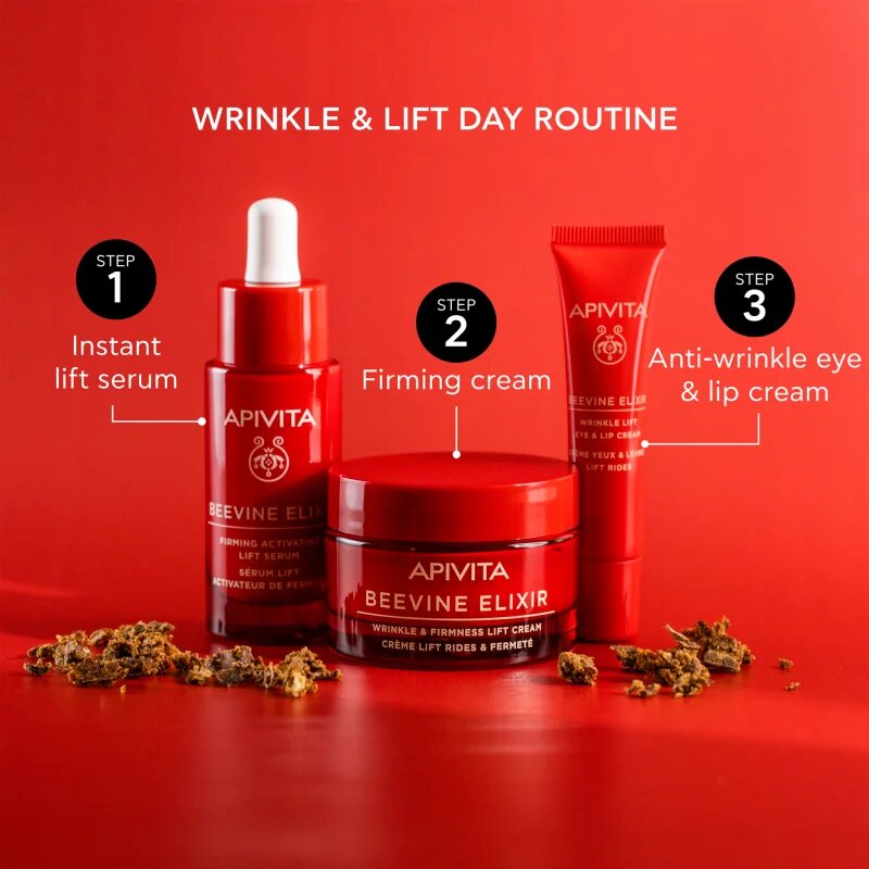 Apivita Beevine Elixir Eye & Lip cream intenzív liftinges szemkrém a ráncok és a sötét karikák ellen 15 ml