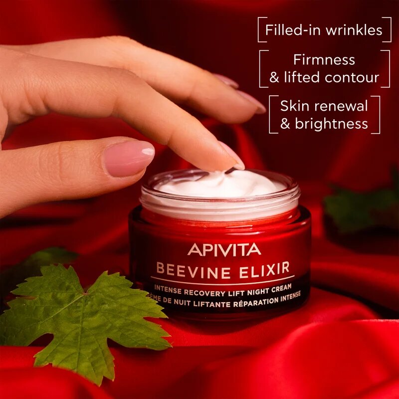 Apivita Beevine Elixir Night Cream feszesítő éjszakai krém revitalizáló hatású 50 ml