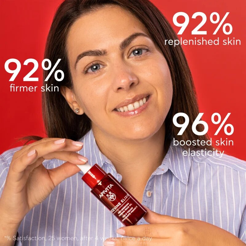 Apivita Beevine Elixir Replenishing Face Oil tápláló arcolaj revitalizáló hatással 30 ml