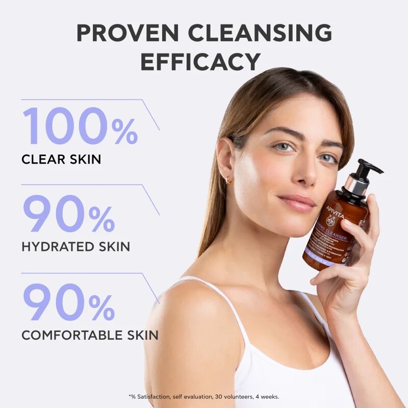 Apivita Cleansing Foaming Cleanser finoman tisztító hab 200 ml