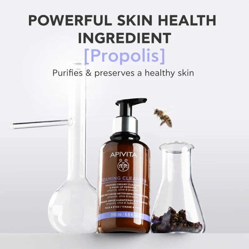 Apivita Cleansing Foaming Cleanser finoman tisztító hab 200 ml