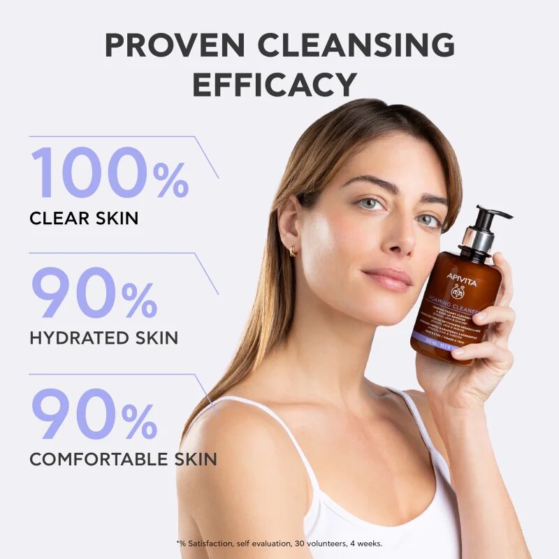 Apivita Cleansing Foaming Cleanser finoman tisztító hab 300 ml