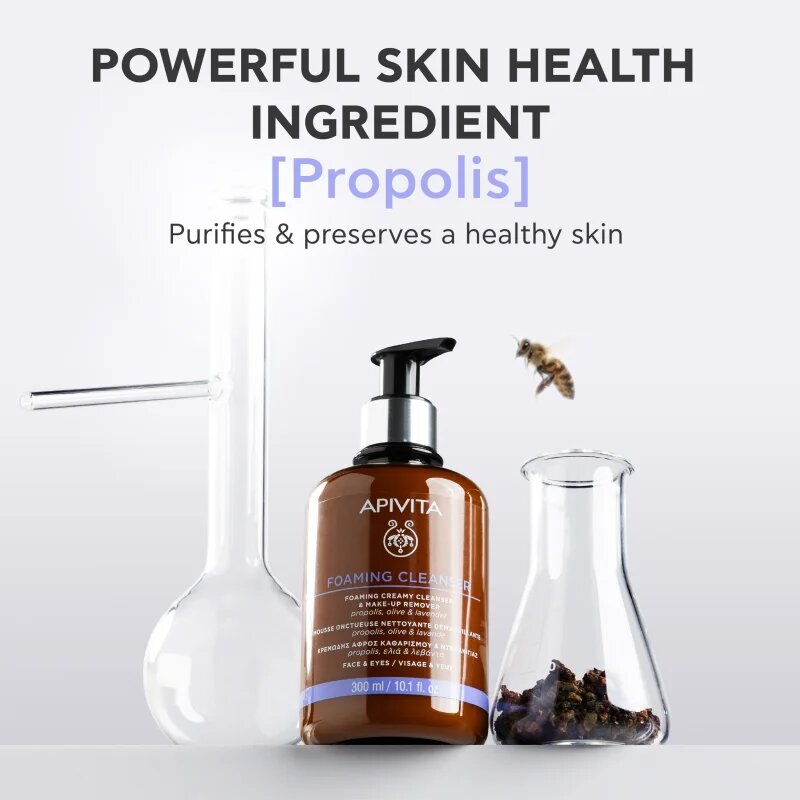 Apivita Cleansing Foaming Cleanser finoman tisztító hab 300 ml