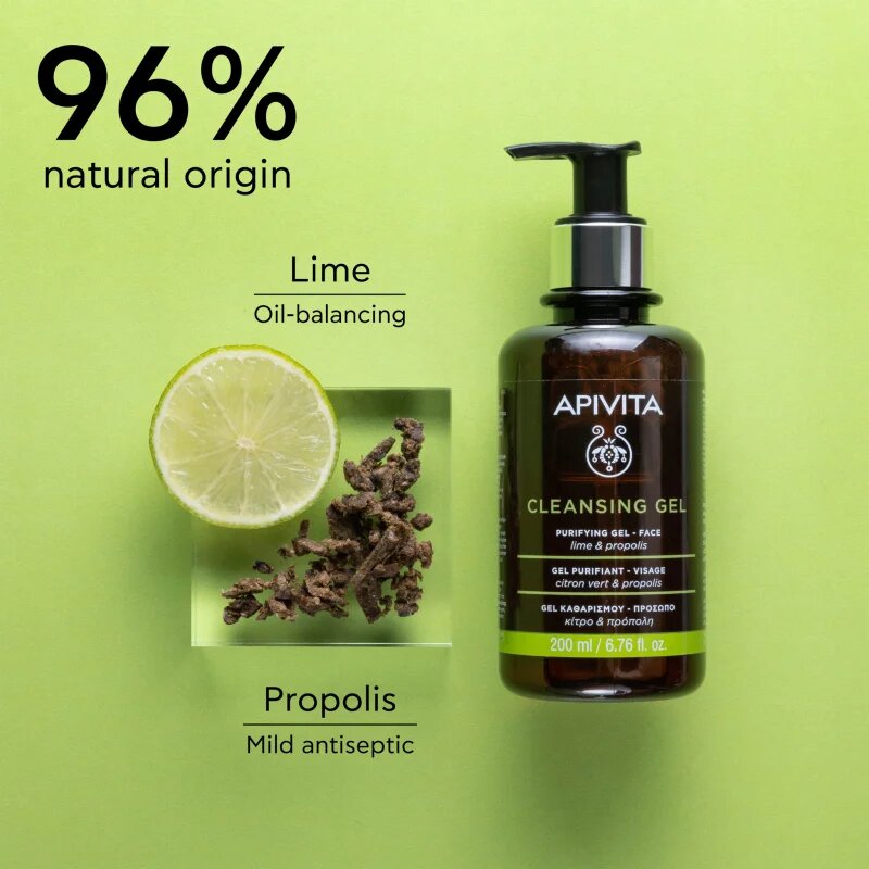 Apivita Cleansing Gel for Oily Skin tisztító gél kombinált és zsíros bőrre 200 ml
