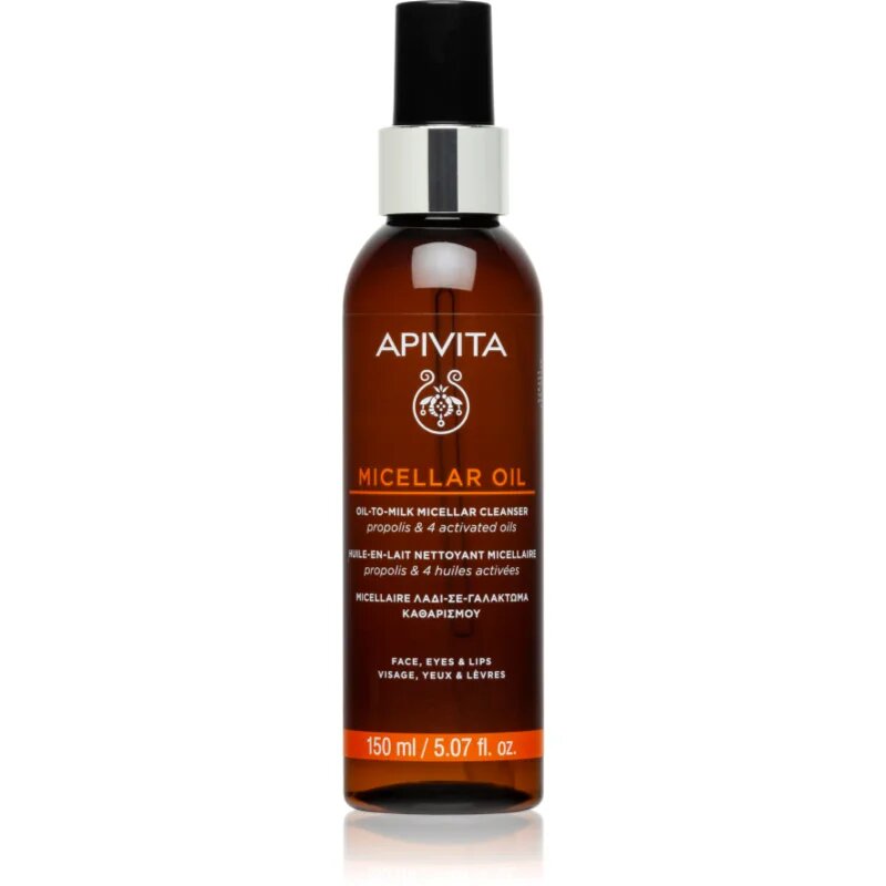 Apivita Cleansing Micellar Oil tisztító és sminklemosó olaj 150 ml