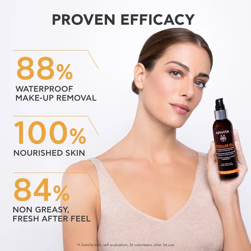 Apivita Cleansing Micellar Oil tisztító és sminklemosó olaj 150 ml