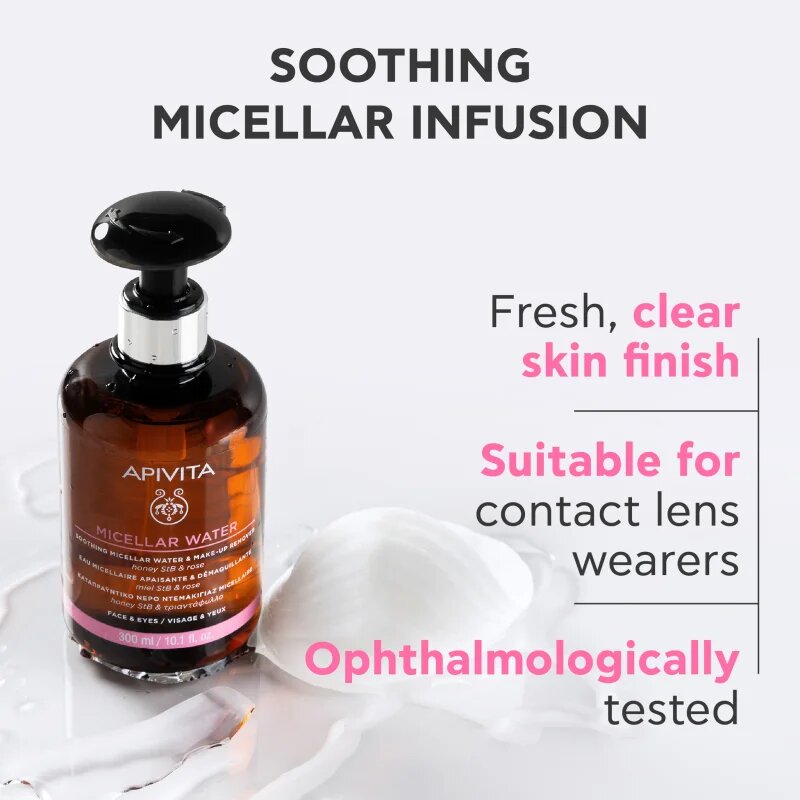 Apivita Cleansing Micellar Water nyugtató micellás víz az arcra és a szemekre 300 ml