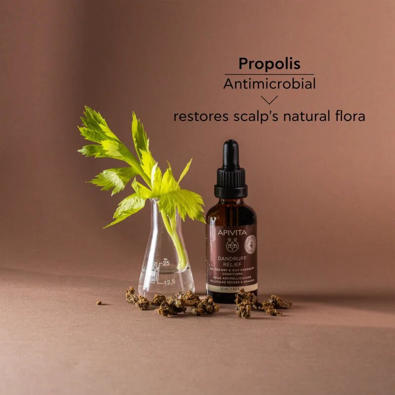 Apivita Dandruff Relief Oil a fejbőr ápolására zsíros korpa ellen 50 ml