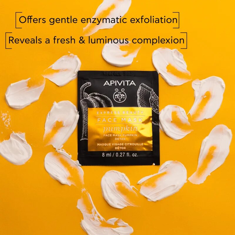 Apivita Express Beauty Detox Face Mask Pumpkin méregtelenítő arcmaszk 2x8 ml