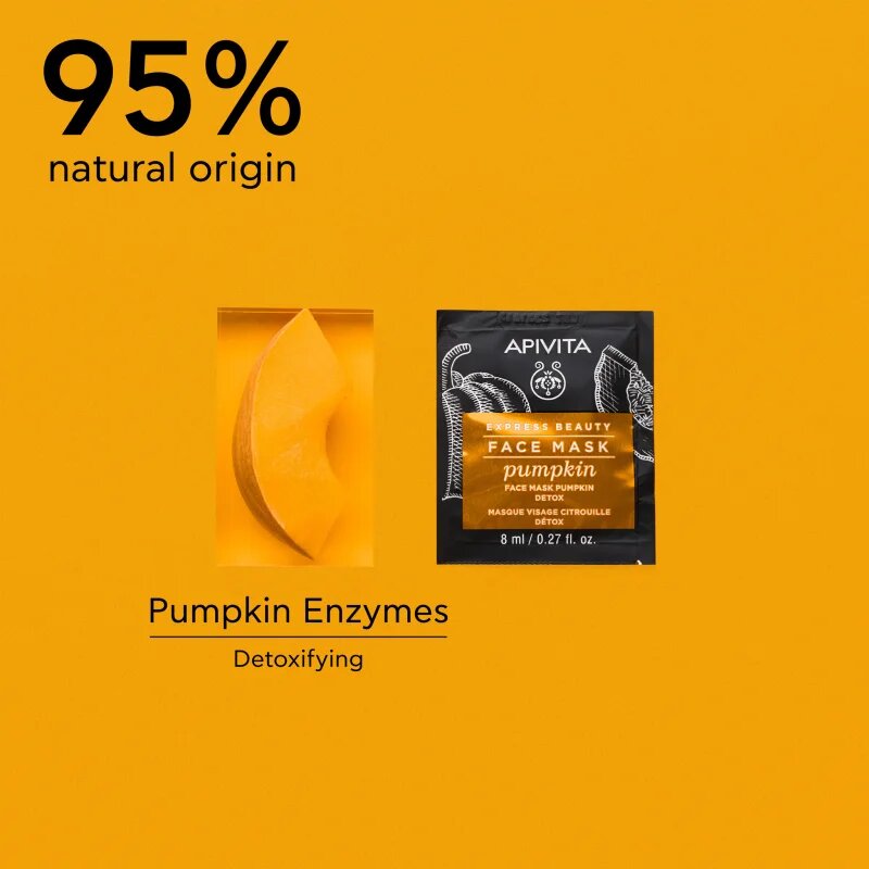 Apivita Express Beauty Detox Face Mask Pumpkin méregtelenítő arcmaszk 2x8 ml