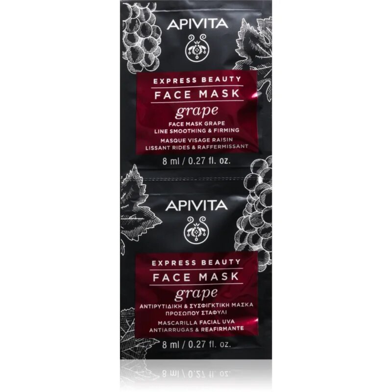 Apivita Express Beauty Grape feszesítő arcmaszk 2x8 ml