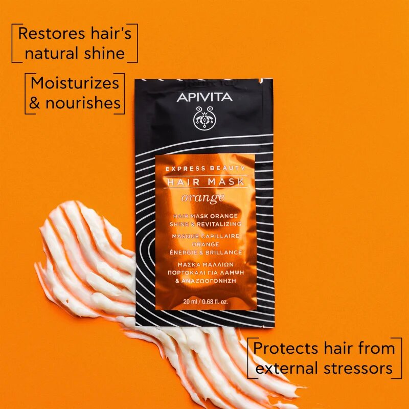 Apivita Express Beauty Hair mask Shine Orange revitalizáló maszk hajra 20 ml