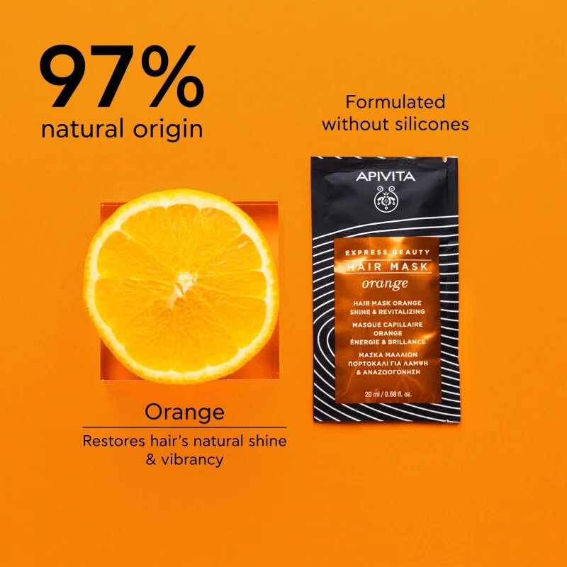 Apivita Express Beauty Hair mask Shine Orange revitalizáló maszk hajra 20 ml