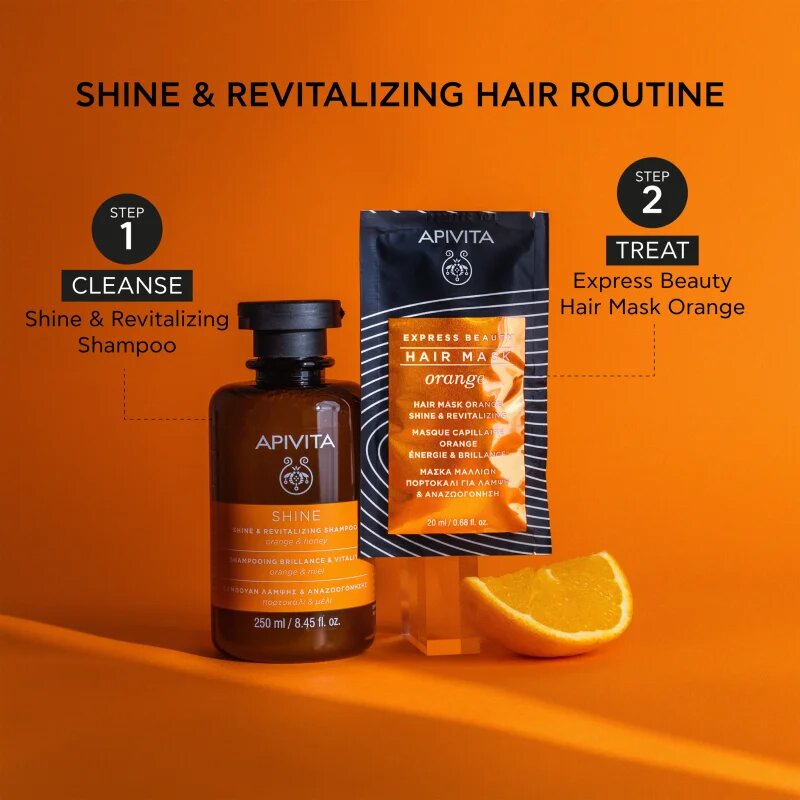 Apivita Express Beauty Hair mask Shine Orange revitalizáló maszk hajra 20 ml