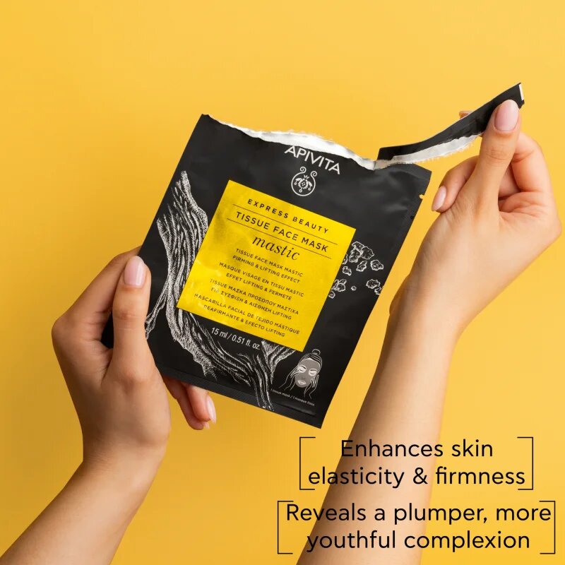Apivita Express Beauty Lifting Tissue Face Mask Mastic lifting hatású maszk 15 ml