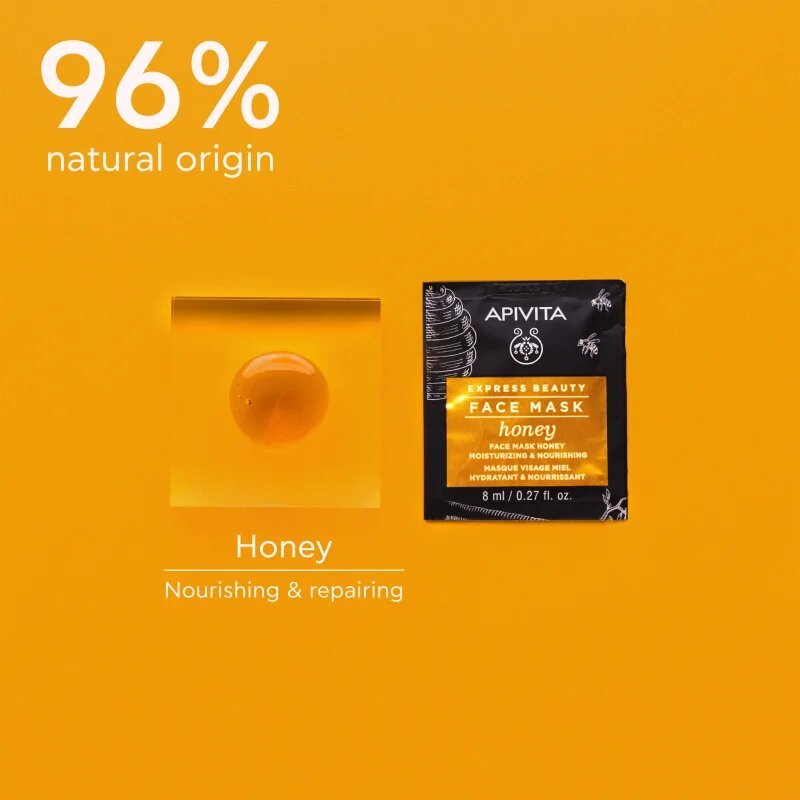 Apivita Express Beauty Nourishing Face Mask Honey hidratáló és tápláló maszk az arcra 2x8 ml