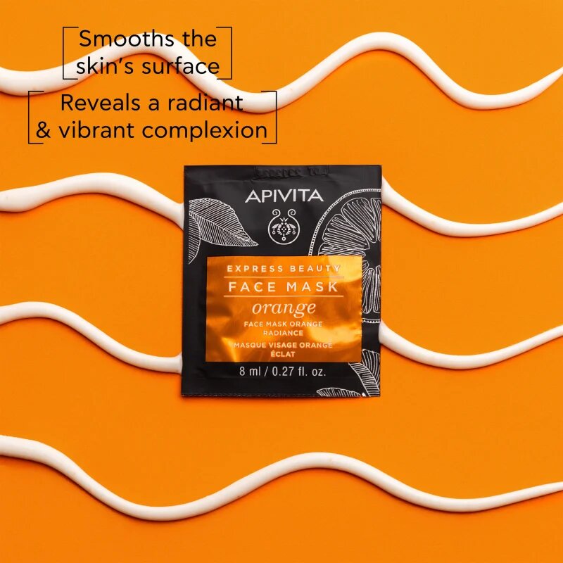 Apivita Express Beauty Radiance Face mask Orange élénkítő maszk az arcra 2x8 ml
