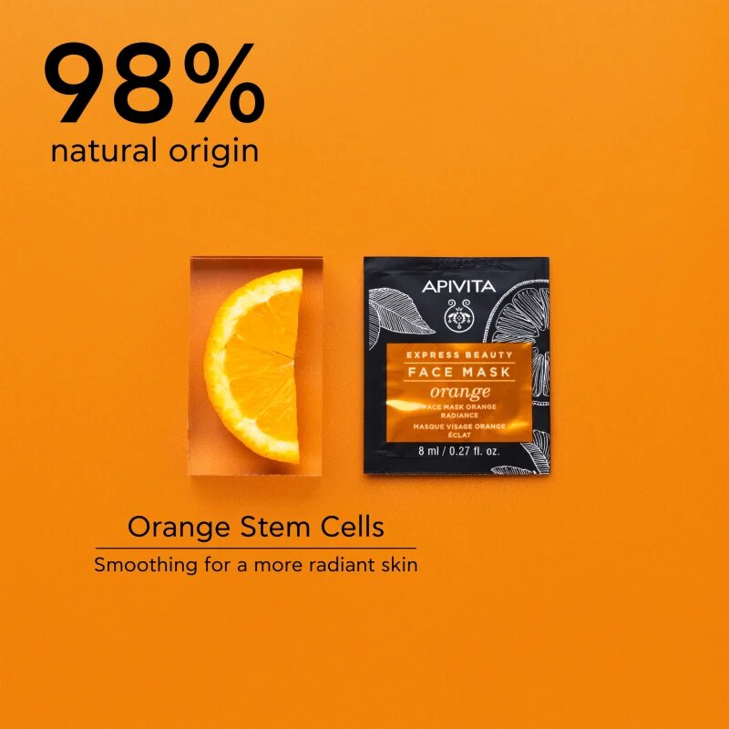 Apivita Express Beauty Radiance Face mask Orange élénkítő maszk az arcra 2x8 ml