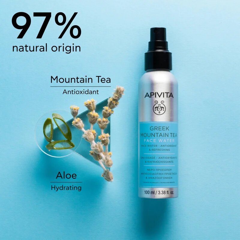 Apivita Greek Mountain Tea Face Water antioxidációs hidratáló permet 100 ml
