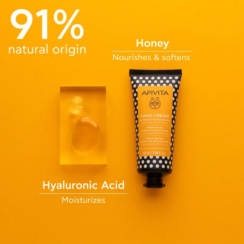 Apivita Hand Care Hand Cream Honey Rich texture hidratáló kézkrém mézzel 50 ml
