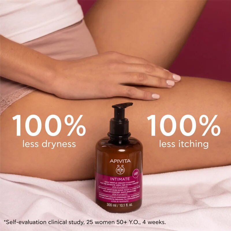 Apivita Intimate Lady Creamy Cleanser gyengéd gél az intim higiéniához mindennapi használatra 300 ml