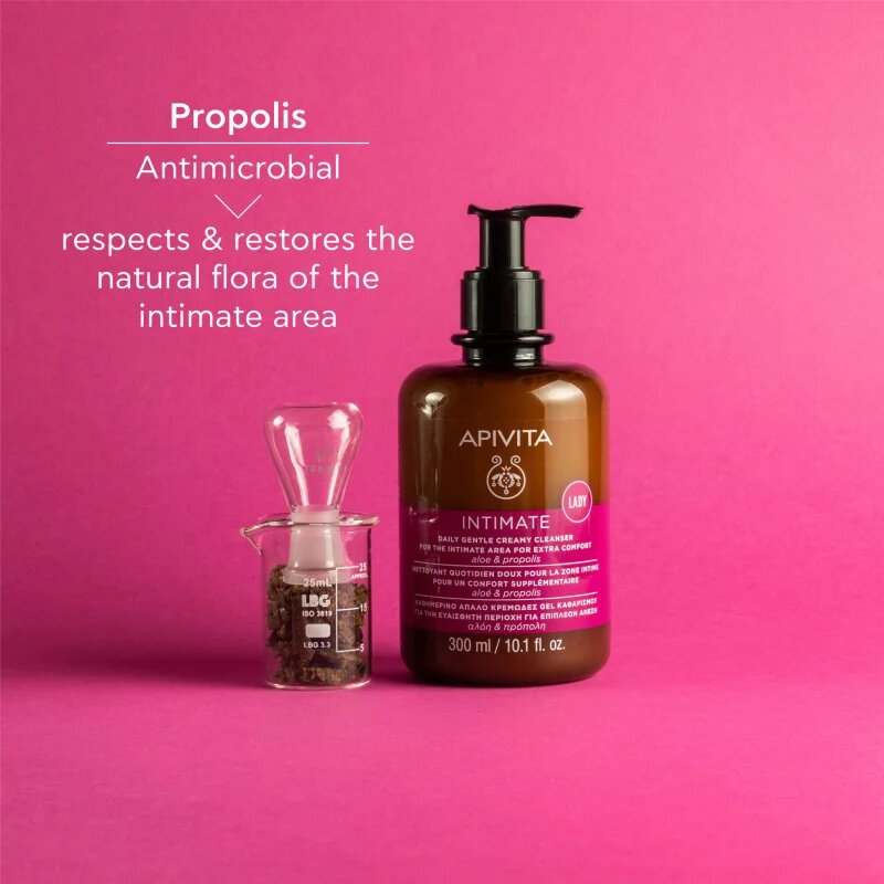 Apivita Intimate Lady Creamy Cleanser gyengéd gél az intim higiéniához mindennapi használatra 300 ml