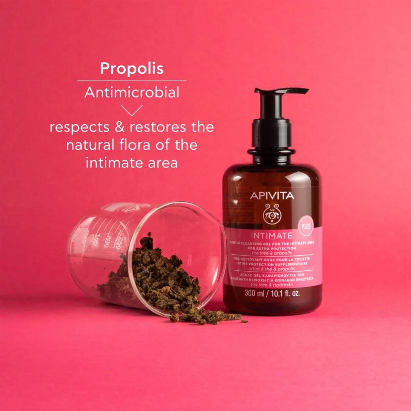 Apivita Intimate Plus Cleansing Gel finom habzó tisztító gél intim higiéniára 300 ml