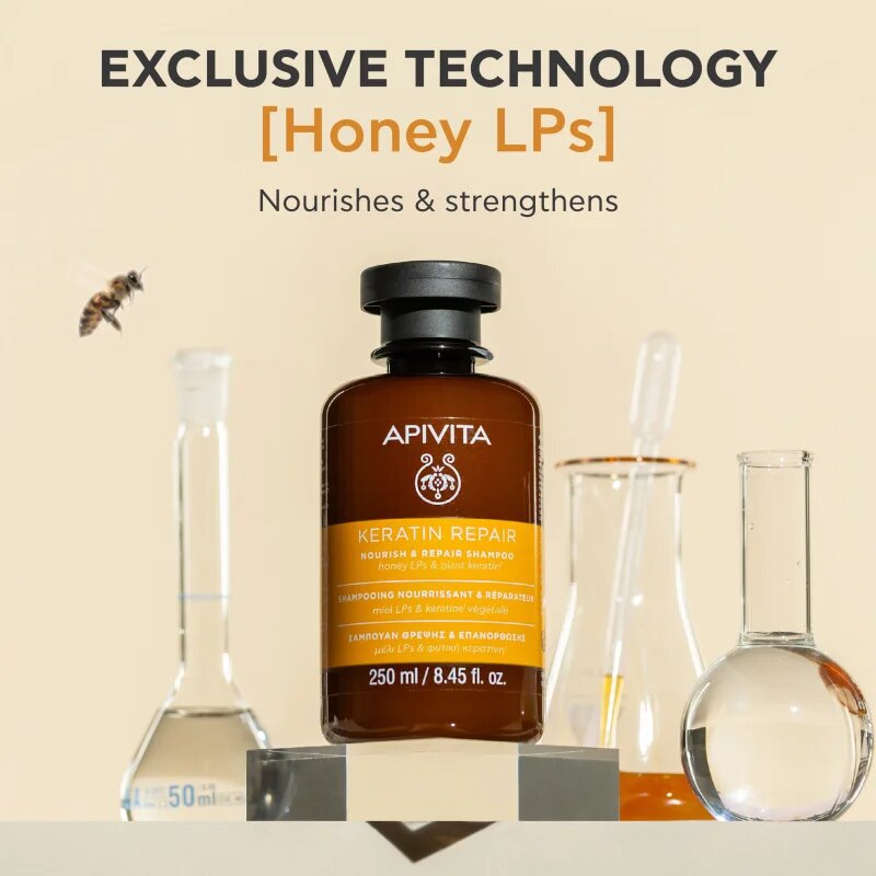 Apivita Keratin Repair Nourish Repair Shampoo tisztító sampon 250 ml