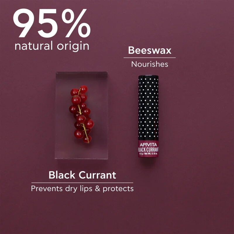 Apivita Lip Care Black Currant tinted hidratáló ajakbalzsam 4.4 g