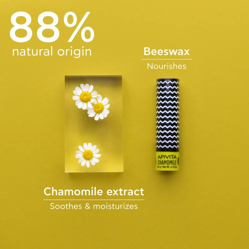 Apivita Lip Care Chamomile SPF15 hidratáló ajakbalzsam SPF 15 4.4 g