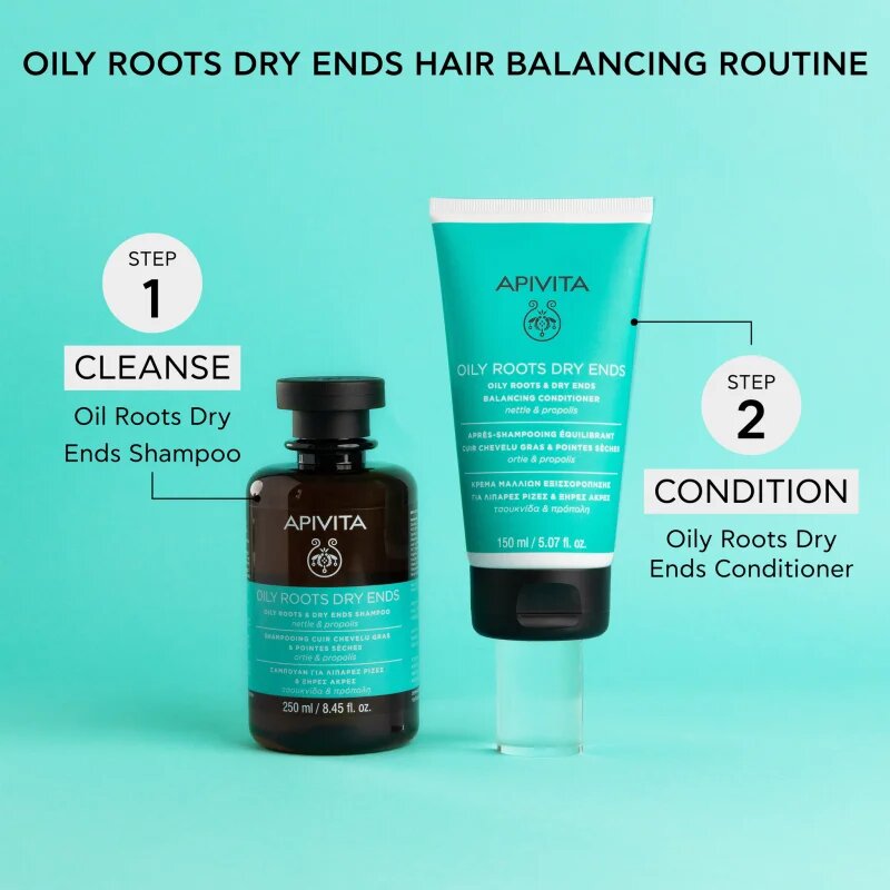 Apivita Oily Roots & Dry Ends Balancing Conditioner kondicionáló zsíros fejbőrre és száraz hajvégekre 150 ml