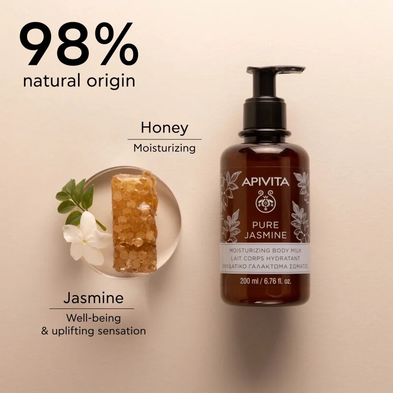 Apivita Pure Jasmine Body Milk hidratáló testápoló tej 200 ml