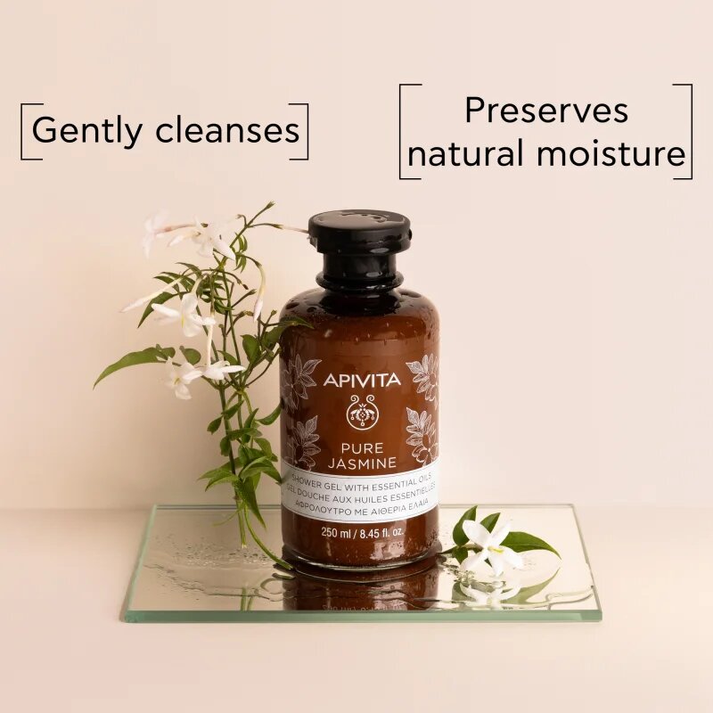 Apivita Pure Jasmine Shower Gel hidratáló tusoló gél esszenciális olajokkal 250 ml