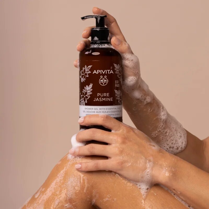 Apivita Pure Jasmine Shower Gel hidratáló tusoló gél esszenciális olajokkal 500 ml