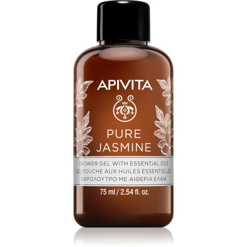 Apivita Pure Jasmine Shower Gel hidratáló tusoló gél esszenciális olajokkal 75 ml